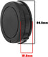 SING F LTD 3 Sets Plastic Body Cap and Rear Lens Cap 64.5 x 19.2mm Compatible with Sony A100 A200 A230 A290 Compatible with Minolta AF Black...