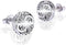 Amy & Annette Artisan Stud Earrings - Sterling Silver Stud Earrings for Women - Great Gift Idea for Every Occasion - Size (8mm Diameter)...