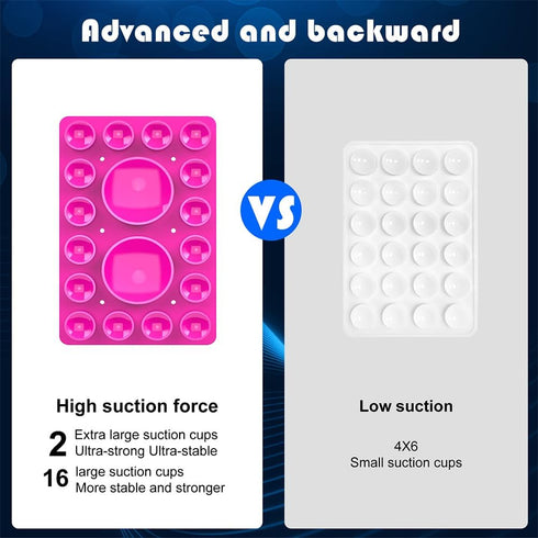 Silicone Suction Phone Holder Mount,Silicon Adhesive Phone Accessory for iPhone and Android, Hands-Free Mirror Shower Phone Holder,TikTok Videos a...