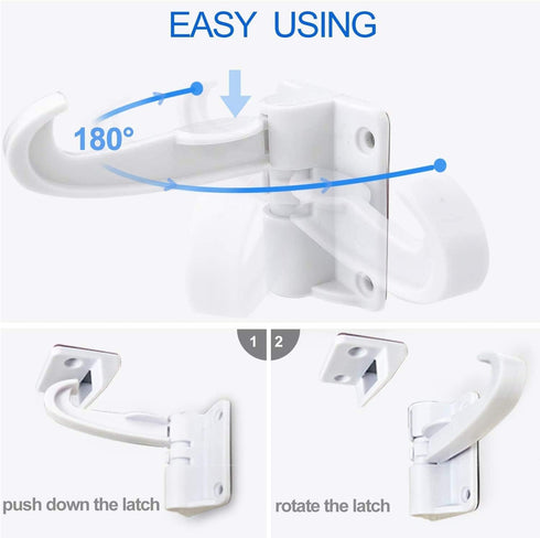 Invisible Design 5 Pack Kitchen Cabinet Locks - Child Safety Baby Cabinet Locks - No Drilling Screws for Latches and Drawers, 3M Adhesives (LJ-ZXS...