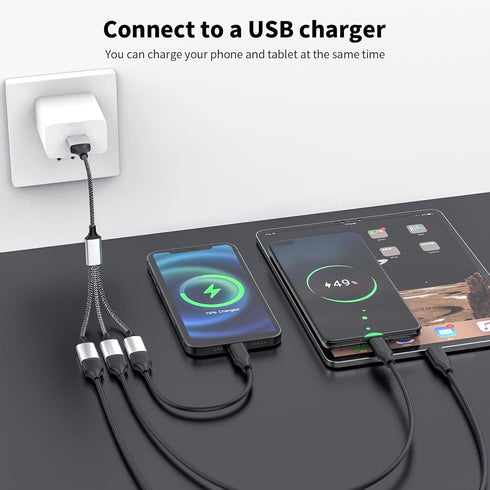 6.6Ft Long USB Cable, USB Extension Cable 1 Male to 3 Female USB Adapter Compatible with Webcam, Camera, Phone, USB hub, Mouse, Keyboard, Printer,...