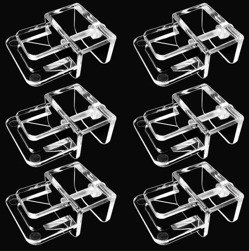 6 pcs Aquarium lid Clips Rimless Aquarium Fish Tank top Cover lid Hood Support Holder Glass Aquarium Acrylic Fish Tank top Clip...