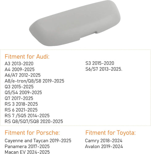 TTCR-II Interior Sunglasses Case Compatible with Audi A3 A4 A6 A7 A8 Q3 Q5 Q7 Q8 RS3 RS6 RS7 S3 S4 S6 S7 S8 SQ5 SQ7 SQ8, for Porsche Cayenne Panam...