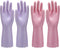 Bamllum Rubber Dishwashing Gloves - Household Cleaning Gloves for Washing Dishes with Cotton Lining, Reusable Kitchen Gloves - 2 Pairs, Long-lasti...