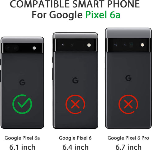 Amzpas Silicone Phone Case Compatible with Google Pixel 6A, Soft Protective Smart Phone Case for Women Men, Durable Anti-Scratch Shockproof Phone ...