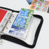 Black Mini Photocard Binder with Zipper and 25 Double-Sided Pockets for Photo Album Business Cards Postcards or Pictures (Black)...