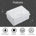 LeMotech Junction Box with Reserved Holes ABS Plastic Electrical Box IP65 Waterproof Dustproof Project Enclosure for Electronics White 5.9 x 4.3 x...