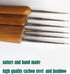 JOSDIOX Dreadlocks Crochet Hooks Tool Set,Crochet Needles for Hair Dreadlock Locks 0.75 mm Crochet Needle Steel with Bamboo Handle Good for Braid ...