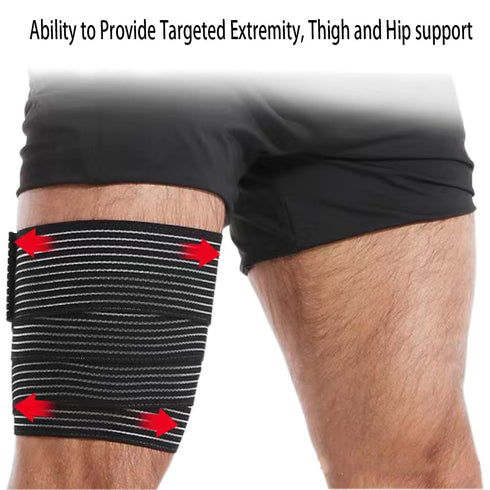 Thigh Compression Garment Bandage Brace Wrap Suitable for Men and Women, Knee Lower Leg Calf Support Band, Thigh Pain Relief...