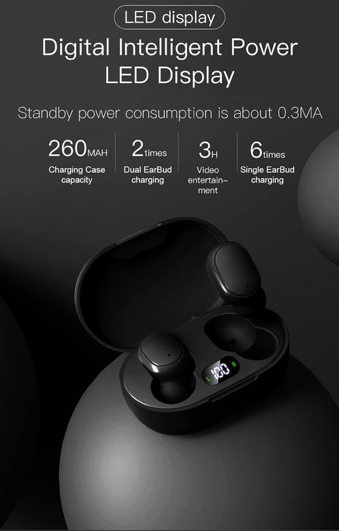 Acuvar Fully Wireless Bluetooth 5.0 Rechargeable iPX4 Water & Sweat Proof Earbud Headphones w Microphone, Touch Controls, Smart LCD Charging Case,...