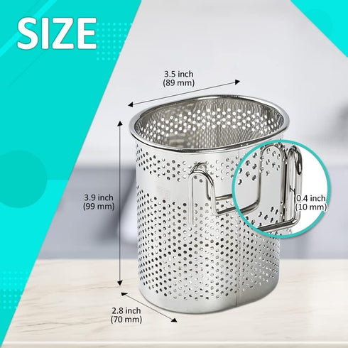 HOME&I Silverware Drying Basket, Kitchen Sink Utensil Holder Replacement,Thin Dish Drying Rack Countertop Organizer Stainless Steel 304 Flatware C...