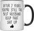 YouNique Designs 7 Year Anniversary Coffee Mug for Him, 11 Ounces, 7th Wedding Anniversary Cup For Husband, Seven Years, Seventh Year, 7th Year...