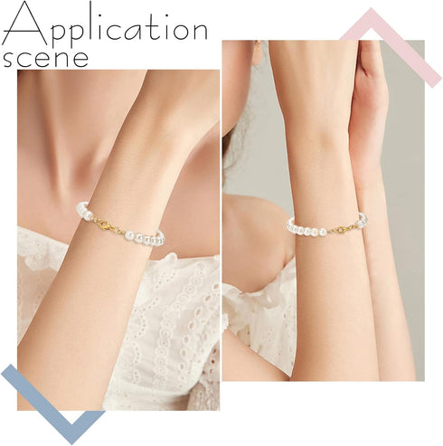BENECREAT 30pcs 14K Gold Plated Brass Wire Guardian Wire Protector U Shape Findings Guard Loops for Earring Bracelet Necklace Jewelry Making, Wedd...