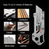 6-in-1 Razor Blades Utility Knife, Retractable Box Cutter, Multitool Knife with Bottle Opener, Hex Wrench, Rule, Water Compass, Cardboard Cutter S...