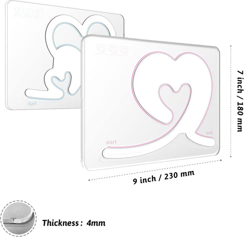 Quilting Rulers and Templates Quilting Templates for Machines Quilting Heart Shaped Free Motion Quilting Templates (Design A&B)...
