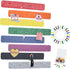 8Pcs Colour Cork Board Bar Strips with 50 Pushpins & Sticky Notes, Self-Adhesive Bulletin Board Strips No Damage for Wall, Felt Pin Board for Past...