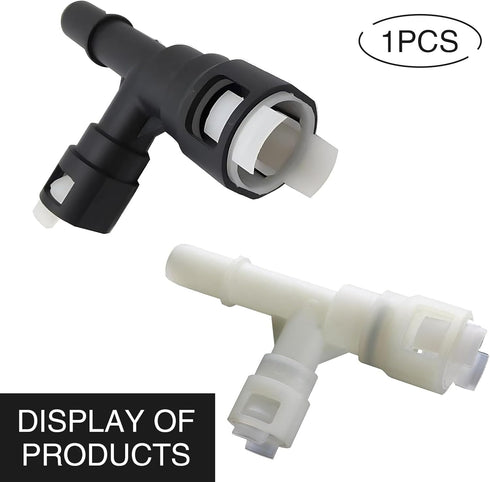 Pack-2 Car T-connector Three-way Cooling Water Pipe Joint, Replacement Parts 15055343 15055342, Heater Inlet Hose Fitting, Compatible with Select ...