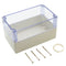 LeMotech ABS Plastic Junction Box Dustproof Waterproof IP65 Electrical Enclosure Box Universal Project Enclosure Grey with PC Transparent Clear Co...