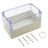 LeMotech ABS Plastic Junction Box Dustproof Waterproof IP65 Electrical Enclosure Box Universal Project Enclosure Grey with PC Transparent Clear Co...