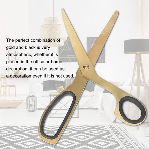 Gold and Black Lightweight Scissors, Golden Scissors, Beautiful for Office Home...