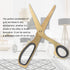 Gold and Black Lightweight Scissors, Golden Scissors, Beautiful for Office Home...