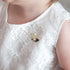 Gold Plated St Lucy Simulated Azabache Evil Eye Protection Brooch Pin for Babies, Infants, and Toddlers - Religious and Meaningful Amulet Protecti...