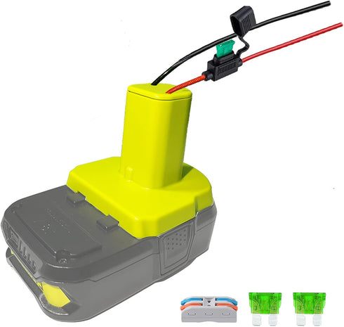 Power Wheel Adapter for Ryobi 18V Battery with 30A Fuse,With 12 Gauge Wire, Power Convertor for Rc Car, Robotics, Rc Truck,for Ryobi 18V P100 P102...