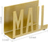 MyGift Modern Metal Desktop Mail Holder, Office Desk Letter Sorter Organizer with MAIL Cutout Design, Gold...