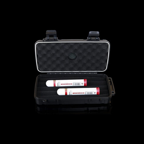 C CRYSTAL LEMON Travel Cigar Case with Humidor, Waterproof, Crushproof Cigar Caddy Black...