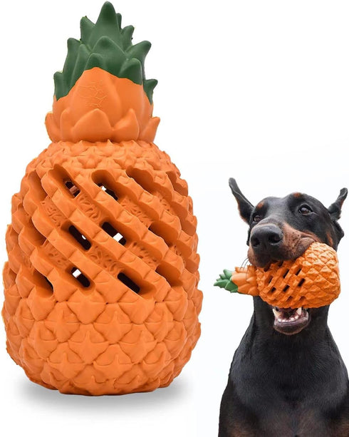 Indestructible Dog chew Toys: Puppy Toys with Pineapple Flavored - Pineapple Dog Toys for Aggressive Chewers Medium Breed....