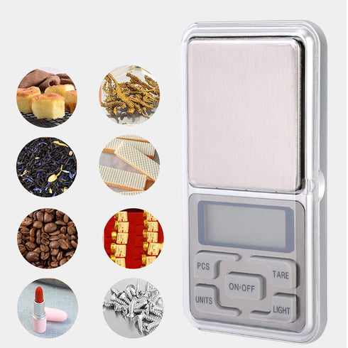 Digital Jewelry Scale, Mini Electronic Jewelry Carat Scale Laboratory Balance Gold Silver Diamond Stone Calibration Weight Measuring Tool for Weig...