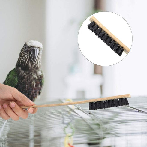 3PCS Bird Cage Cleaning Brush with Long Handle Wooden for Parrots...
