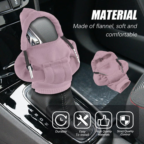 1PCS Shift Cover for Car, Shift Knob Cover, Car Gear Shift Cover, Hoodie Car Shifter, Hoodie Car Shifter, Soft Shift Knob Cover Interior Decor Acc...