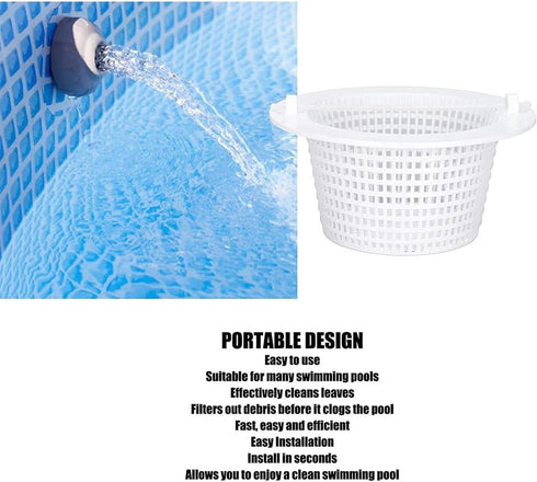 Pool Skimmer Basket, 2pcs Filter Skimmer Replacement Parts Swimming Basket Compatible with Haywar-d SP1091WM Above Ground Pool Skimmer Baskets for...