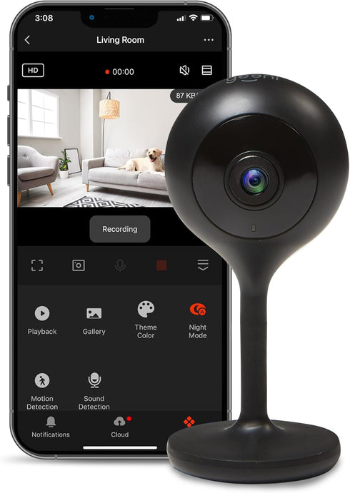 Geeni Look 1080p Indoor Security Camera – 1-Pack Full HD WiFi Indoor Camera with 2-Way Audio, Motion Detection, & Night Vision – Support for Alexa...
