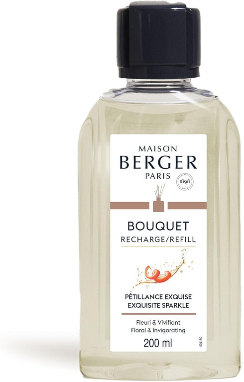 MAISON BERGER Exquisite Sparkle - Fragrance Refill for Reed Sticks and Ceramic Diffuser - 6.76 Fluid Ounces - 200 Milliliters...
