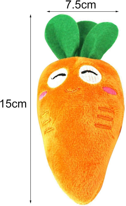 1Pc Orange Soft Dog Toys Cute Carrot Plush Chew Squeaker Sound Pet Puppy Supplies Durable Plush Dog and Cat Toys with Multi-Squeaks ?Dog Squeak To...