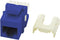Legrand - OnQ RJ45 Keystone Insert, Cat 6 Keystone Jack, Terminate with Punch and Go Tool or Any 110 Punchdown Tool, Blue, 1 Count, WP3476BE...