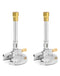 QWORK Lab Bunsen Burner with Flame Stabilizer and Gas Control for Efficient Lab Heating with Propane & Natural Gas - Pack of 2...