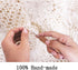 KEPSWET Sunflower Rectangle Handmade Crochet Lace Table Runner Floral Wedding Decoration (14x60 inch, Beige)...