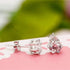 Uloveido Silver-Tone Round Cut Cubic Zirconia Simple Earrings Ring and Pendant Necklace Jewelry Set T043...