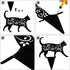 Elcoho 4 Pack Black Cat Silhouette Cute Metal Cat Garden Statues Bird Repellent Cat Decorative Garden Stakes for Yard, Garden, Lawn Outdoor Decora...