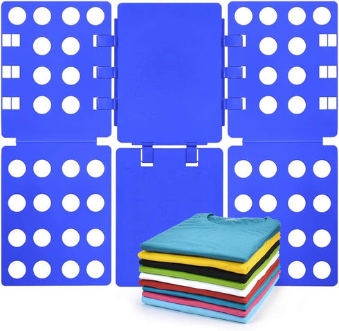 t Shirt Folder Clothes Folding Board Plastic Laundry Folder Home Storage Tool for Adults and Children, Blue...