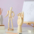 7" Wooden Hand Model and 8" Posable Wooden Mannequin Figure for Drawing, Adjustable Art Supplies (2-Piece)...
