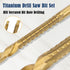 Titanium HSS Drill & Saw Bit Set Twist Drill Bits 3-8mm Serrated Side Cutting Drill Bit Woodworking Tools for Wood Dry Wall Plastic Metal...
