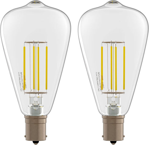 Dream lighting LED Edison Bulb 3W, 150 Lumens, Warm White 3000K, LED Vintage Replace Globe Dinette Light Fixtures, pack of 2...