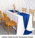 ShinyBeauty Chiffon Table Runner Royal Blue Voile Sheer Table Runners Tulle Wedding for Birthday Baby Shower Party Tables Decoration...