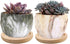 6pcs 3 inch Bamboo Round Plant Saucer, Mini Flower Pot Tray for Cactus Plant Pot Flower Pot Container Planter Bonsai Pots,no Plants Pot...