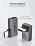 XAOSUN 90 Degree USB C to C Adapter Mixed Pack (240W 40Gbp 8K),Right Angle USB C Male to USB C Female Adapter, USB4 Type C Power Data Extender for...