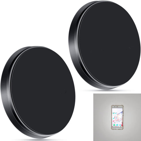 Pack of 2 Phone Magnet Wall Mounted, Large Size Magnetic Phone Attachment Sticker Universal Cellphone Wall Mount Compatible for Apple/Huawei/LG/Sa...